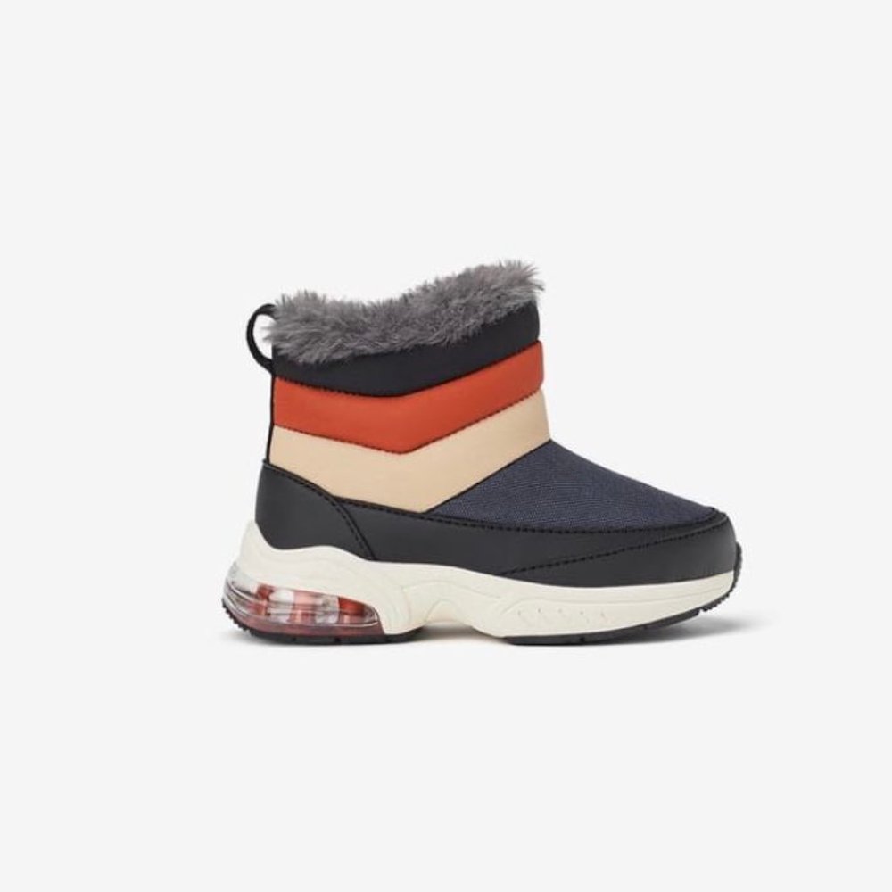 ZARA LINED HIGH-TOP SNEAKERS- BABY SIZE 4½(4.8 IN)